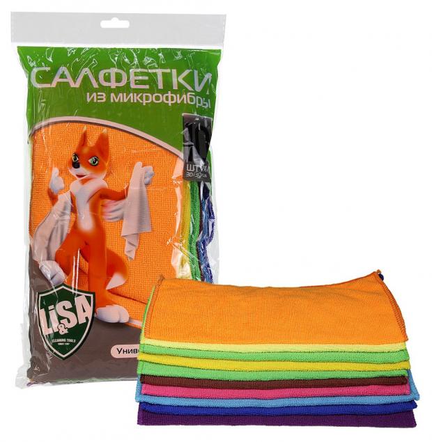 

Салфетки из микрофибры Li-Sa 10 шт, 30х30 см