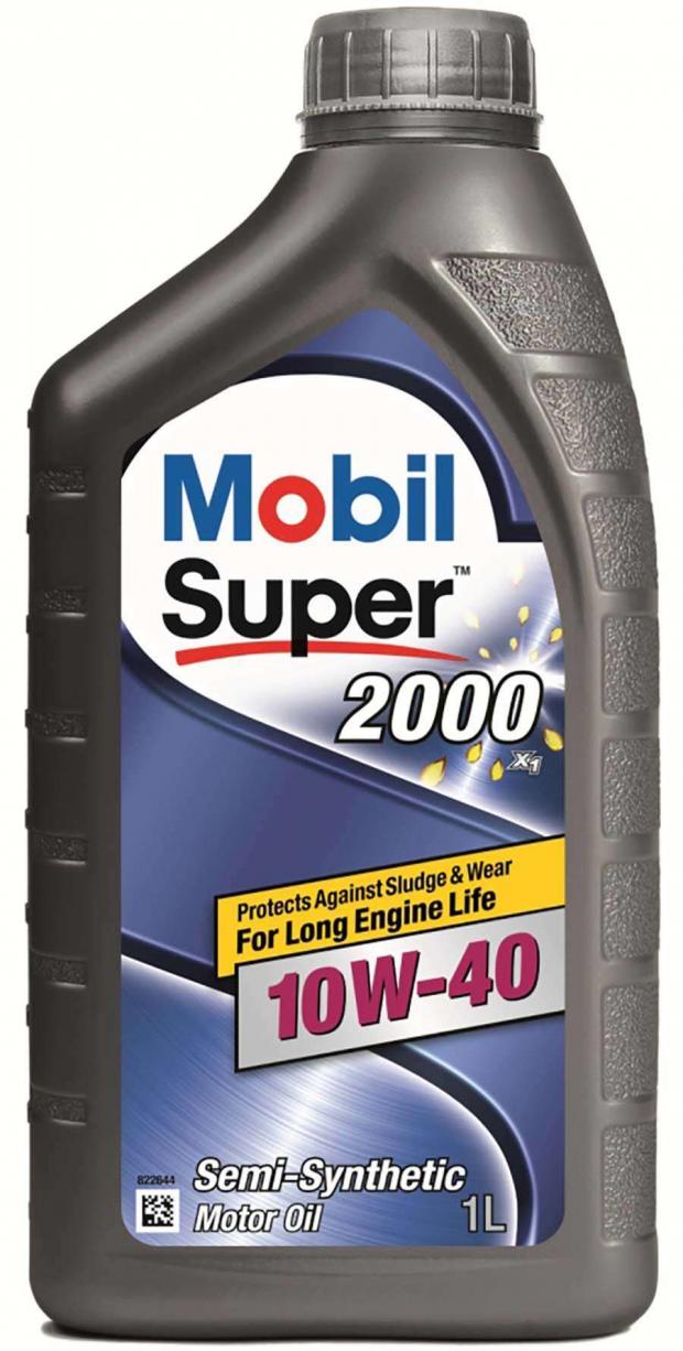 Масло моторное Mobil Super 2000 10W40 полусинтетическое, 1 л