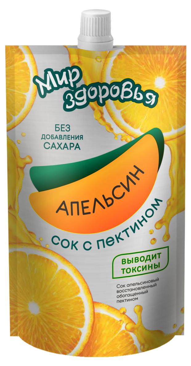 Сок Мир Здоровья Апельсин с пектином, 0,3 л