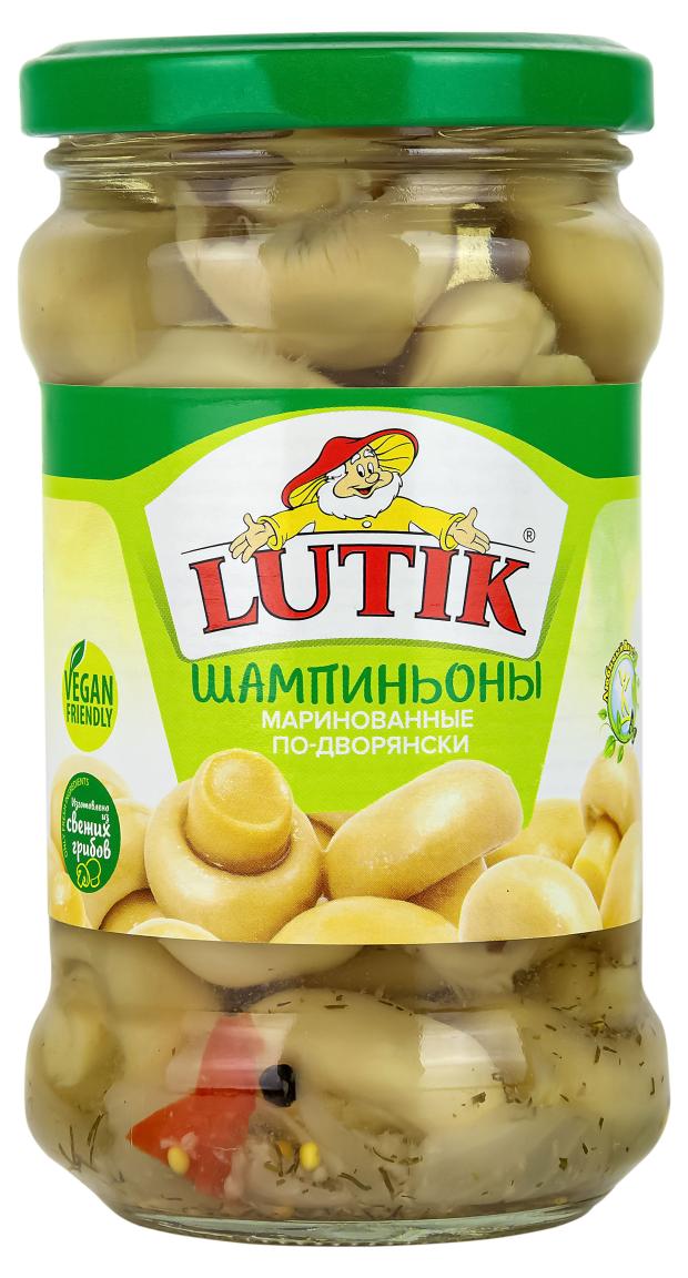 

Шампиньоны LUTIK по-дворянски маринованные, 314 мл