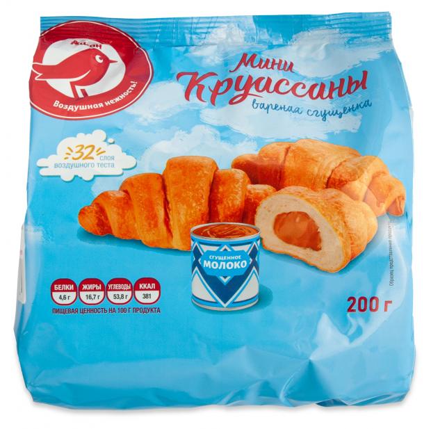

Мини-круассаны АШАН с начинкой со вкусом вареной сгущенки, 200 г