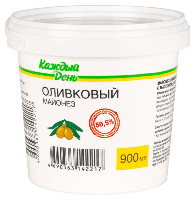 Майонез Каждый день Оливковый 50,5%, 900 мл