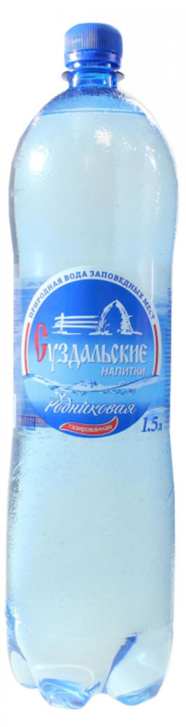Вода минеральная Суздальские напитки газированная, 1,5 л