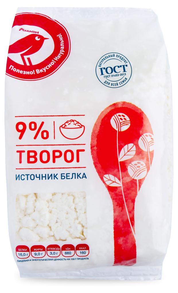 

Творог АШАН Красная птица 9% БЗМЖ, 750 г