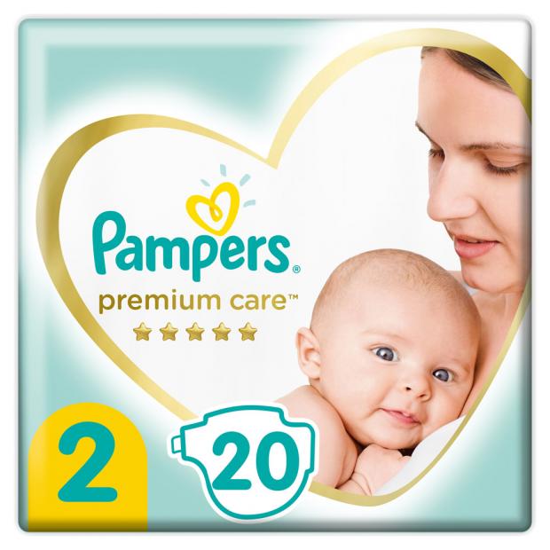 фото Подгузники pampers premium care размер 2 (4-8 кг), 20 шт