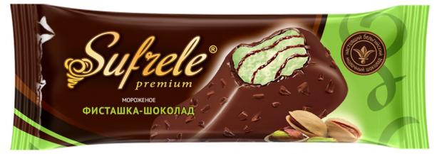 Мороженое эскимо Pin&Vin Sufrele фисташка с шок начинкой в шокол,глазури с фисташкой, 70 г