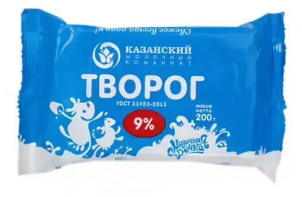 Творог Молочная речка 9% БЗМЖ, 200 г