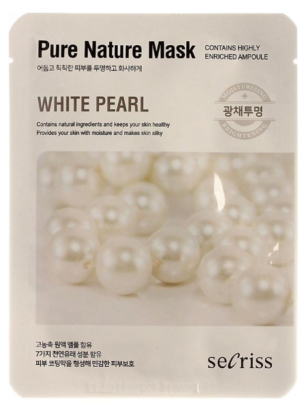 Маска тканевая для лица Anskin Secriss Pure Nature с экстрактом белого жемчуга, 25 г