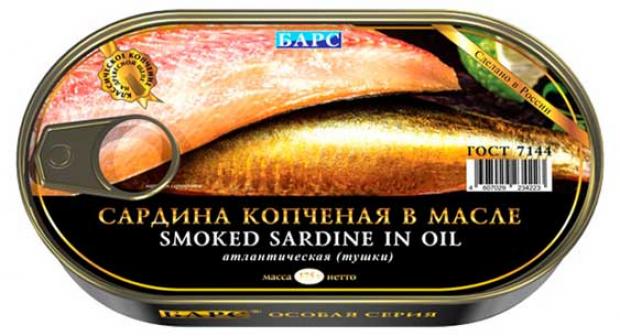 

Сардина «Барс» Копченая в масле, 175 г