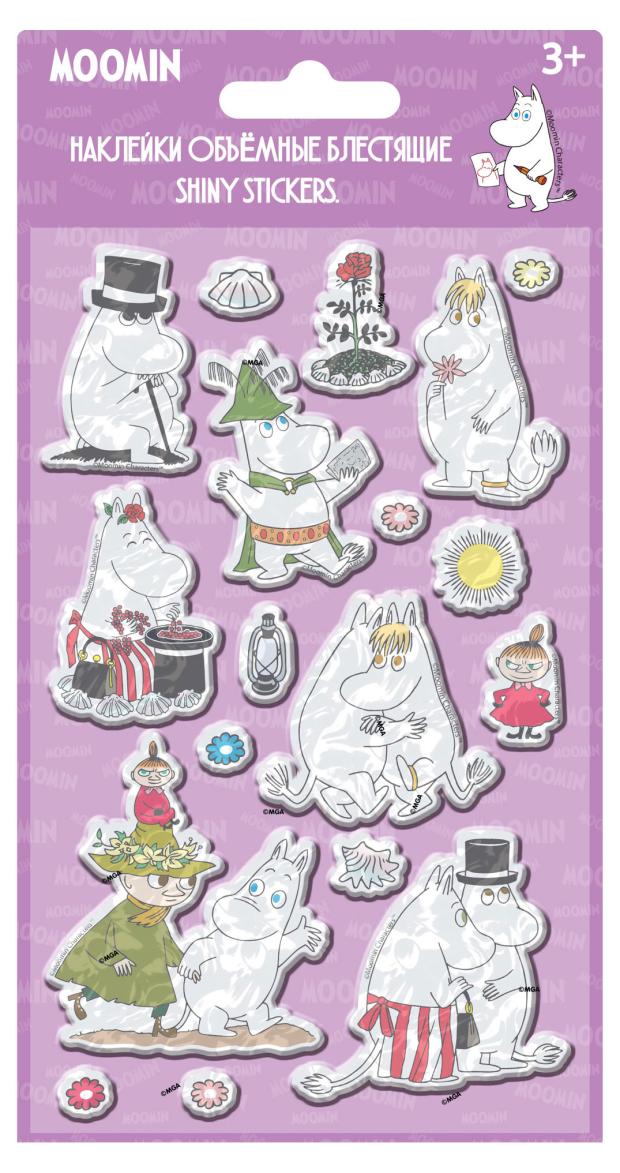 Наклейки Moomin объемные блестящие