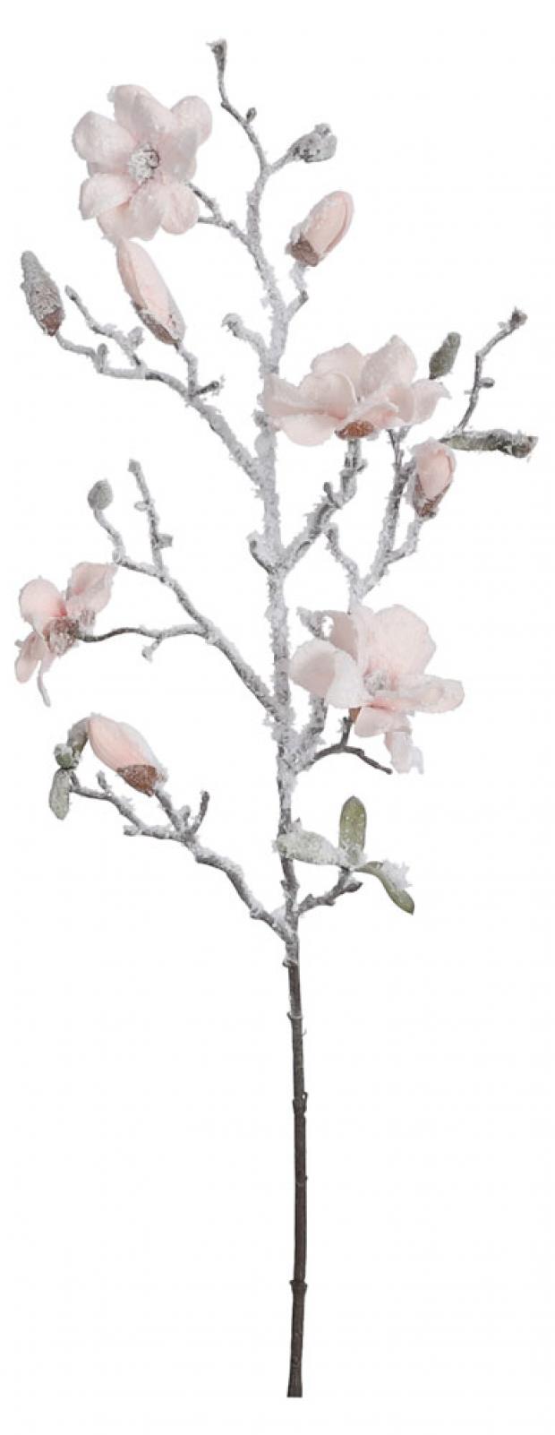 

Цветок искусственный House of Seasons Магнолия персиковый флок, 77 см