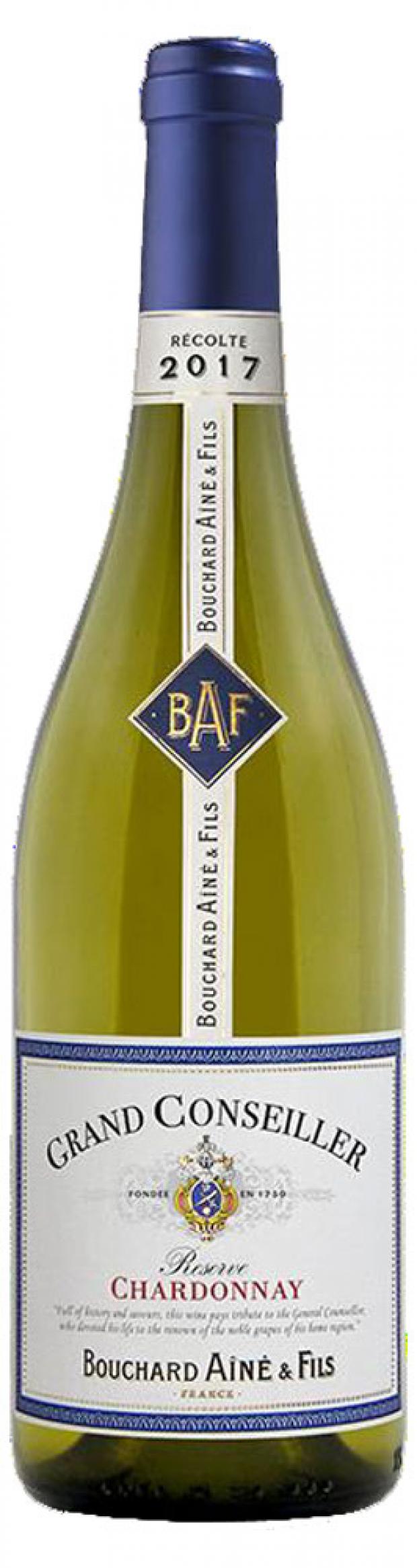 Вино Bouchard Aine & Fils Grand Conseiller Chardonnay белое сухое Франция, 0,75 л