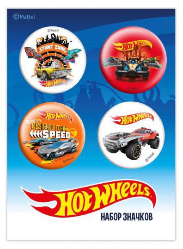 

Значки Hot Wheels закатные, 4 шт