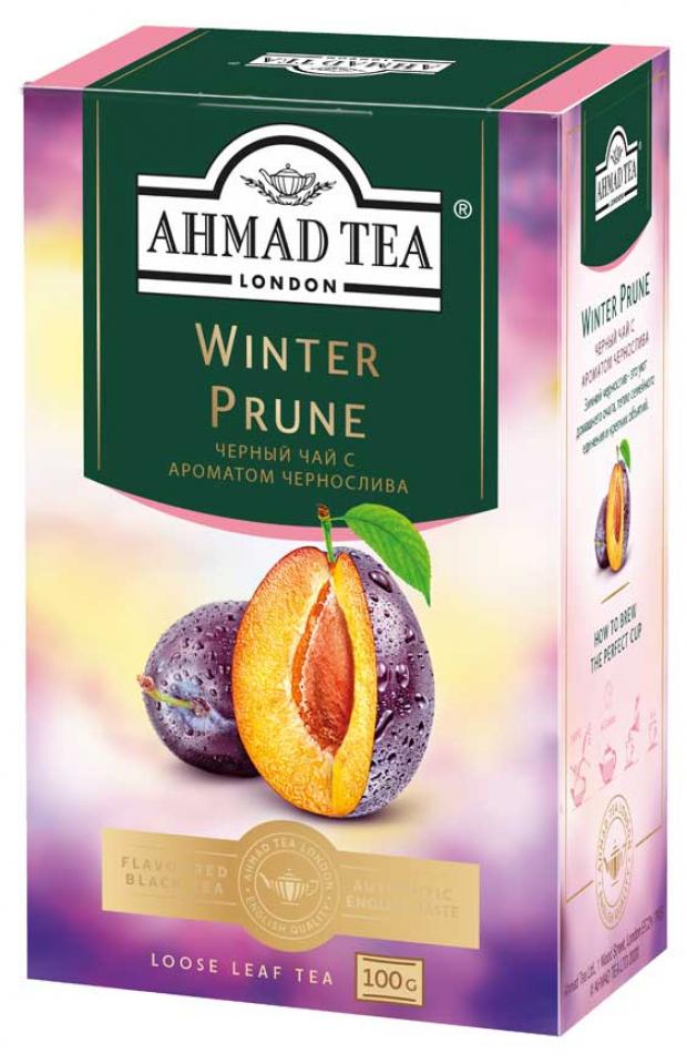 Чай черный Ahmad Tea Зимний Чернослив листовой, 100 г