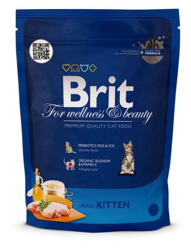 

Корм для котят Brit Premium сухой полнорационный, 800 г