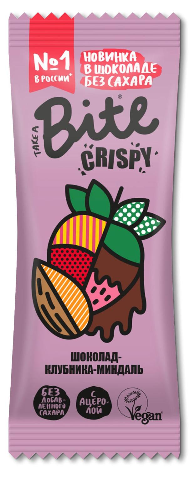 Батончик Take a Bite Crispy Миндаль-Клубника 45 г 109₽