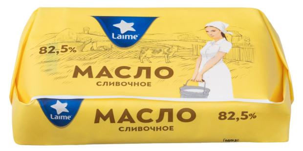 Масло сливочное Laime Традиционное 82,5% БЗМЖ, 180 г масло сливочное white cheese from zhukovka традиционное 82 5% 180 г