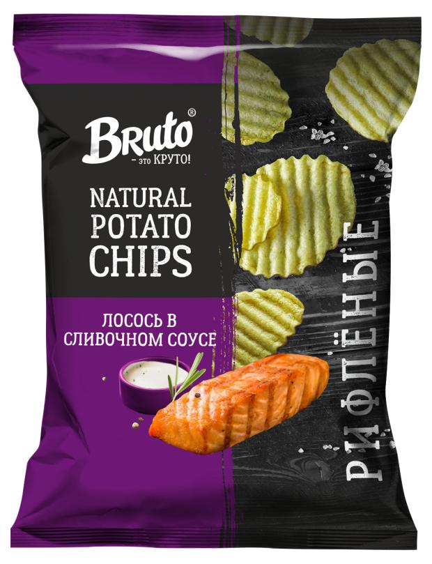 

Чипсы Bruto со вкусом лосося в сливочном соусе, 130 г