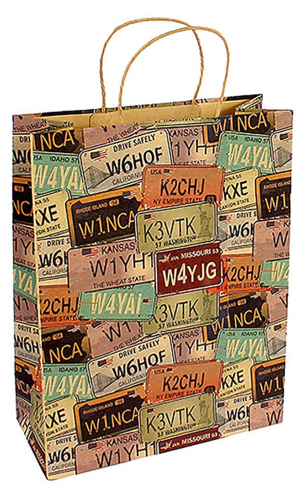 Пакет подарочный Grand Gift крафт с печатью, 42х32х14 см