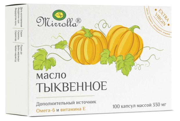 

Масло тыквенное Мирролла 0,3 г, 100 шт