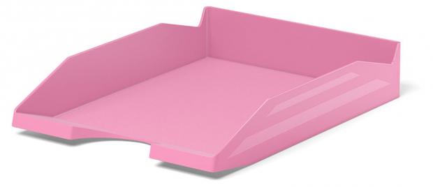 Лоток для бумаг пластиковый ErichKrause Office Pastel, розовый