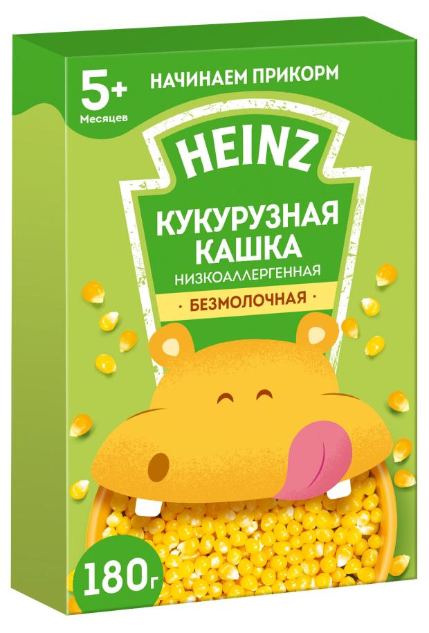 Каша безмолочная Heinz низкоаллергенная кукурузная с 5 мес., 180 г каша безмолочная hipp кукурузная от 5 мес бзмж 200 г