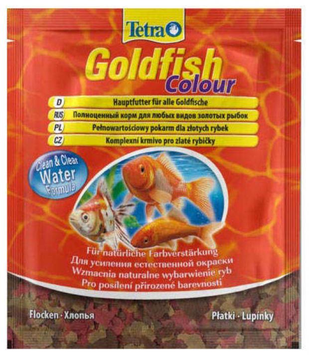 Корм для рыб Tetra Goldfish Colour хлопья для золотых рыбок, 12 г корм для золотых рыб jbl propond goldfish m 1 7 кг