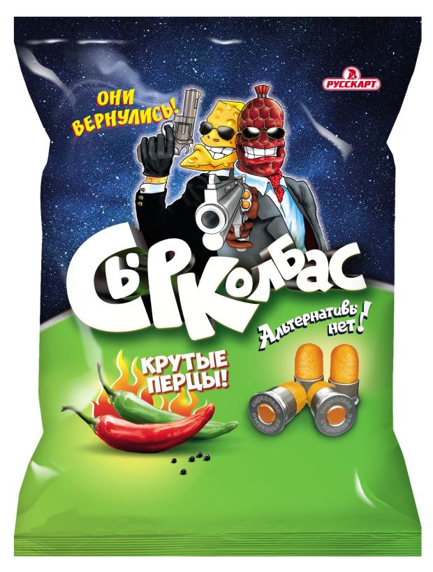 

Кукурузные шарики Русскарт Сырколбас со вкусом острого перца, 100 г