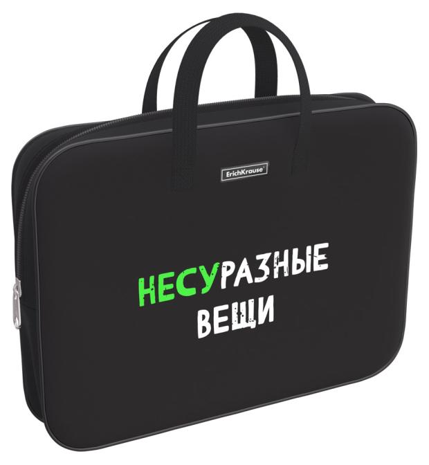

Папка-портфель текстильная на молнии ErichKrause, А4+