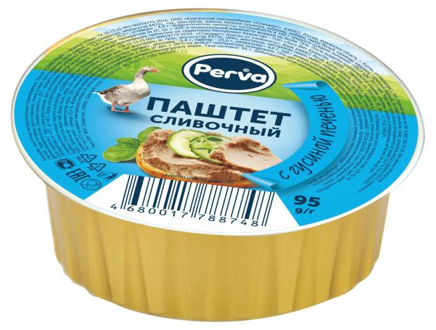 

Паштет Perva Сливочный из гусиной печени, 95 г
