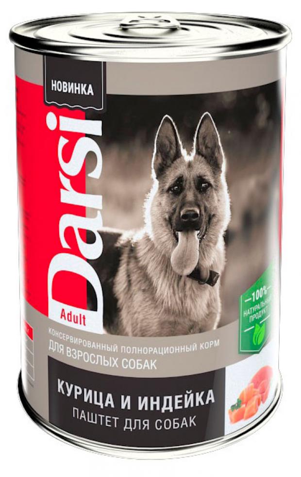 

Корм консервированный для собак Darsi курица индейка, 410 г