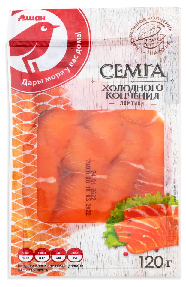 

Семга холодного копчения ломтики АШАН, 120 г