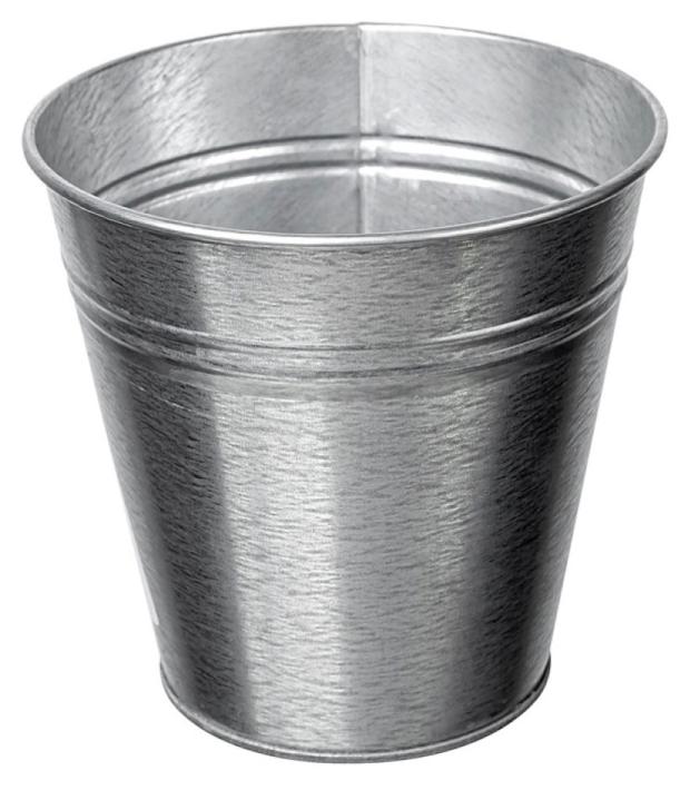 

Ведро-ваза без ручки металлическое, d 12,5 x h 12 см