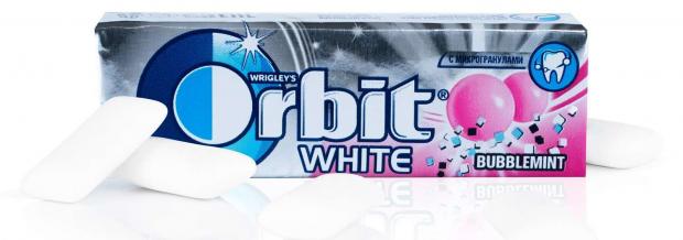 

Резинка жевательная Orbit White Bubblemint, 13 г