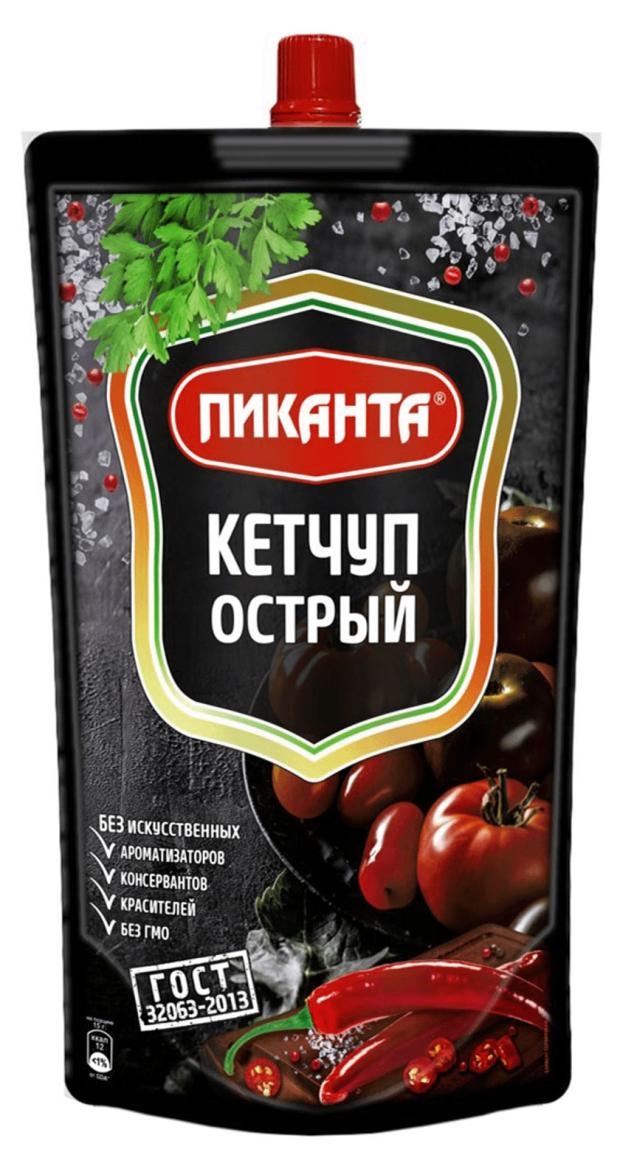 Кетчуп томатный Пиканта Острый, 280 г кетчуп пиканта томатный 280 г