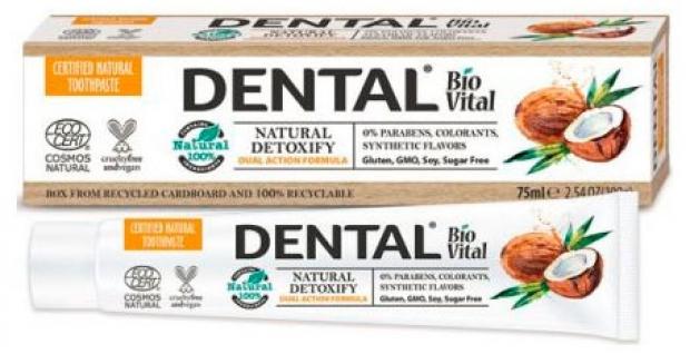 

Зубная паста BioVital Detoxify Dental с кокосовым маслом, 75 мл