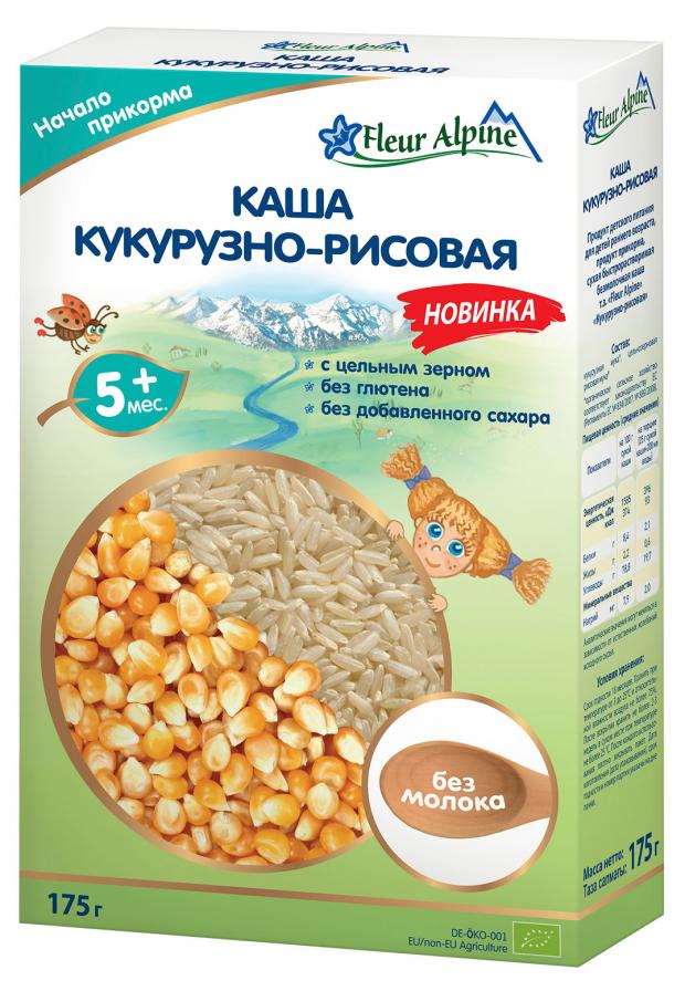 

Каша безмолочная детская Fleur Alpine Кукурузно-Рисовая, с 5 месяцев, 175 г