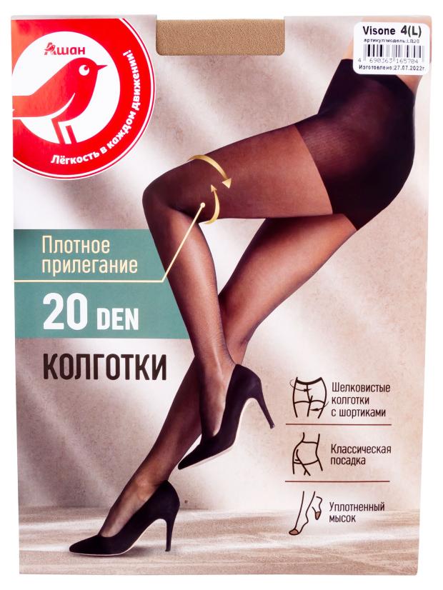 Колготки женские АШАН Красная птица 20 ден visone, р 4 (L)