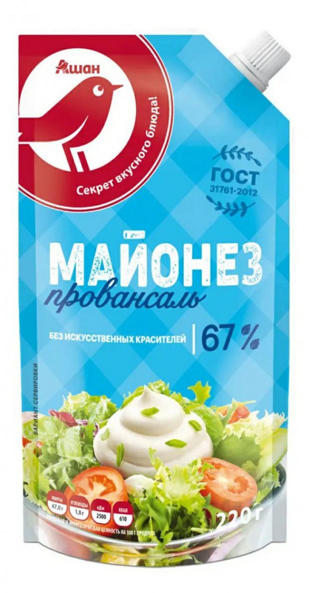 

Майонез АШАН Провансаль 67%, 220 мл