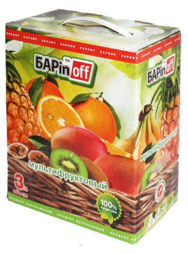 

Напиток мультифруктовый Barinoff с мякотью, 3 л