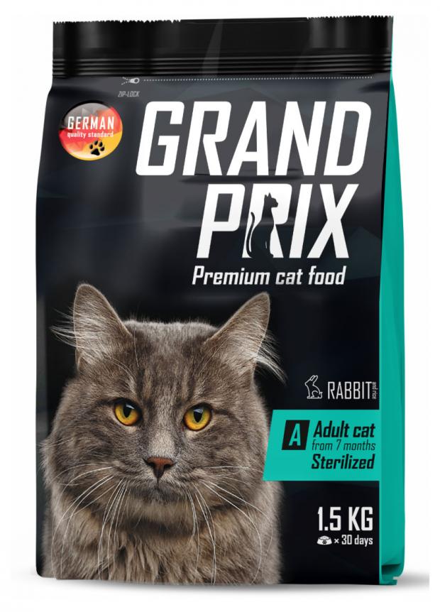 Сухой корм для кошек GRAND PRIX Adult Sterilized с кроликом 1.5 кг