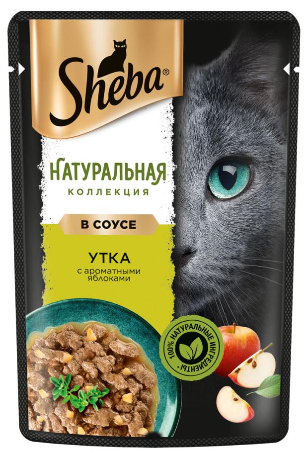 

Влажный корм для кошек Sheba Натуральная Коллекция с уткой и добавлением яблок, 75 г