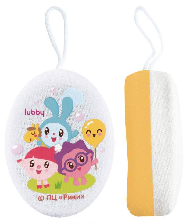 

Мочалка детская Lubby Малышарики с рождения, 1 шт