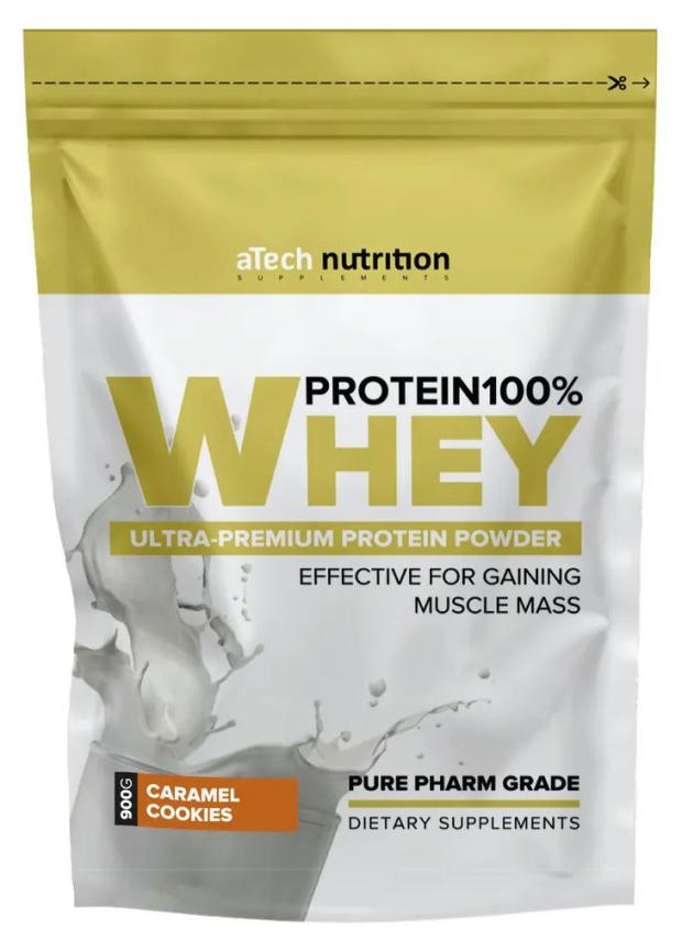 

Протеин aTech Whey Protein 100% печенье карамель, 900 г