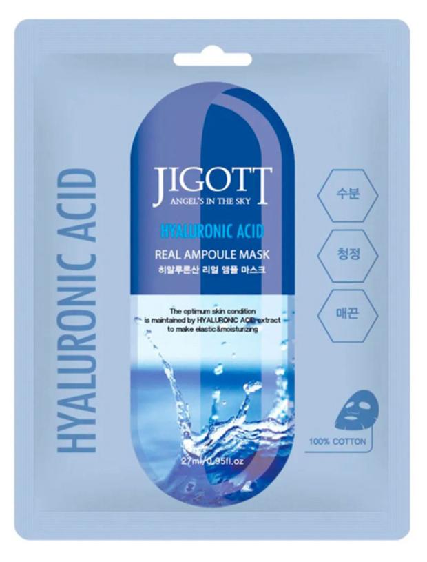 

Маска тканевая для лица Jigott Real Ampoule с гиалуроновой кислотой, 27 мл