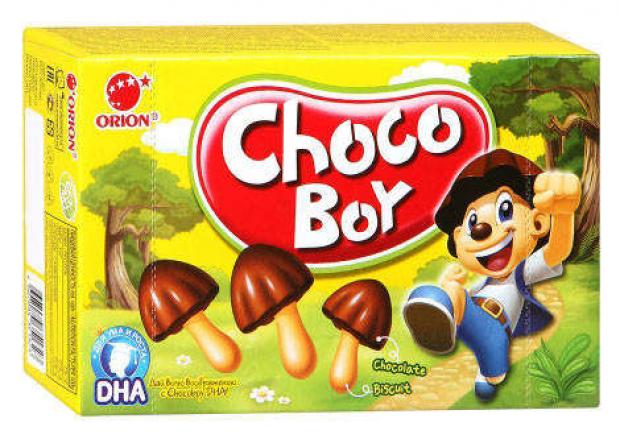 Печенье Orion Choco Boy, 45 г печенье orion choco boy сафари кокос 39 г