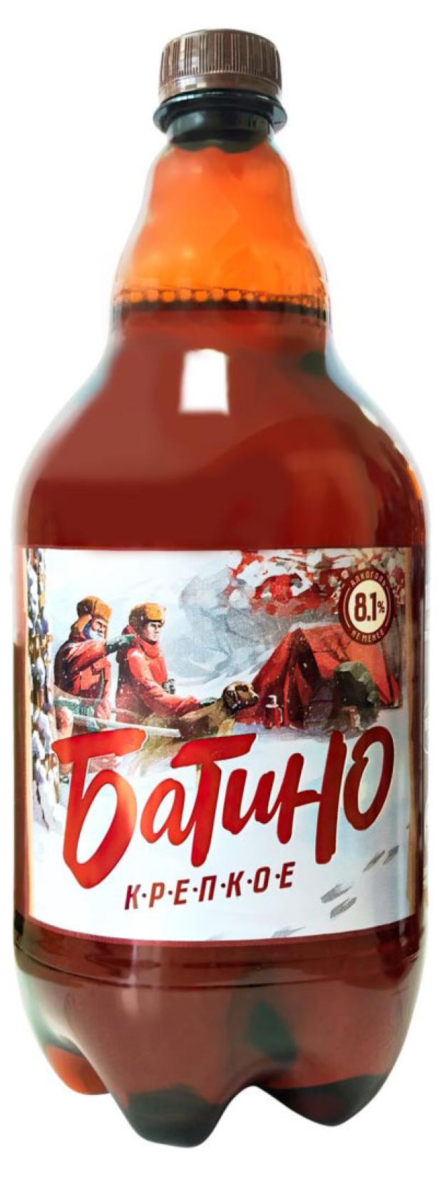 Пиво светлое Батино крепкое фильтрованное, 1,4 л