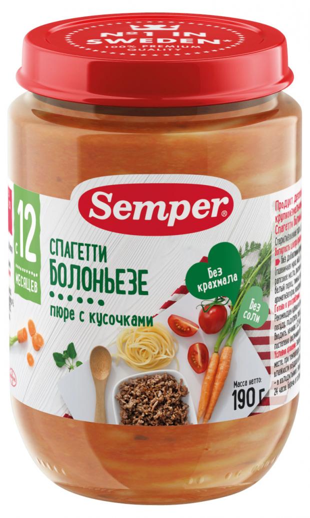 

Пюре Semper Спагетти болоньезе с 12 мес., 190 г