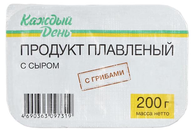 Сырный продукт плавленый Каждый день с грибами 50% ЗМЖ, 200 г