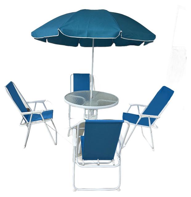

Набор садовой мебели, 6 предметов (стол 1 шт, зонт 1 шт, стул 4 шт)